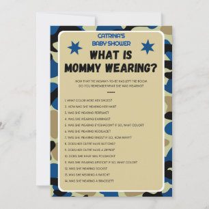 Blue Camo Baby Shower - Editable Name, 5x7 Invitation