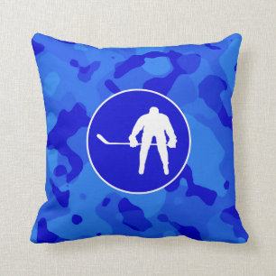 Blue Camo; Camouflage Hockey Cushion