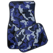 Blue Camo Car Mats Full Set