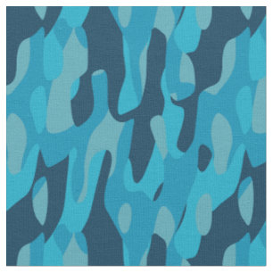 Blue Camo Fabric