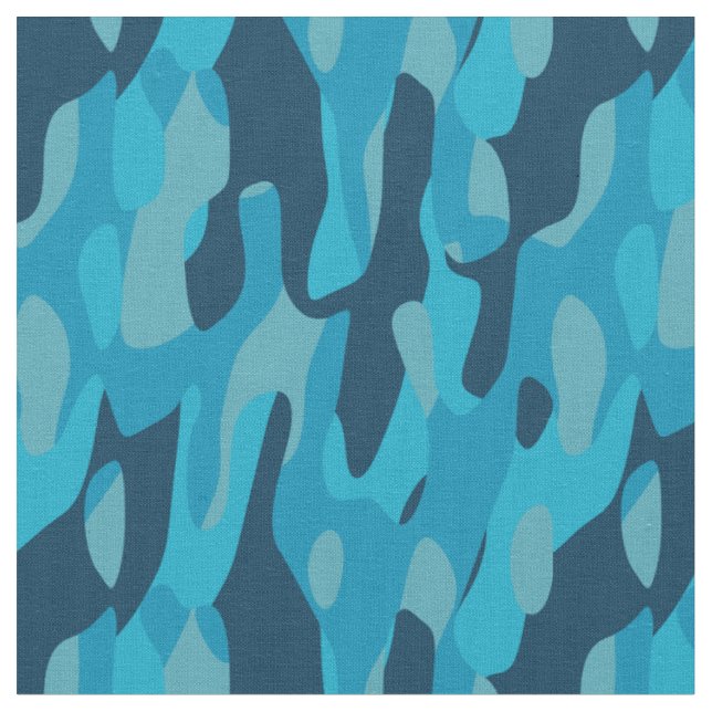 Blue Camo   Fabric (Close Up)