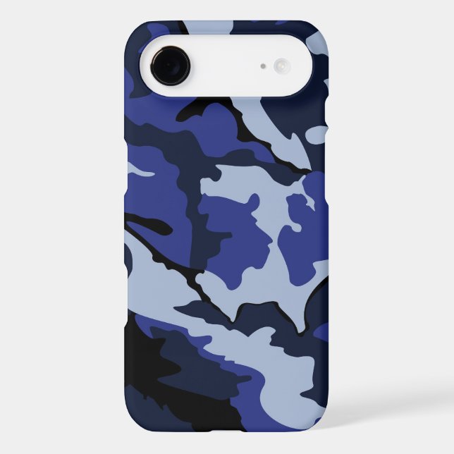 Blue Camo, iPhone 7, Barely There Case (Back)