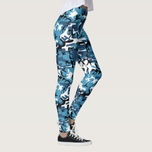 Blue Camo Leggings