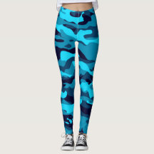 Blue Camo Leggings