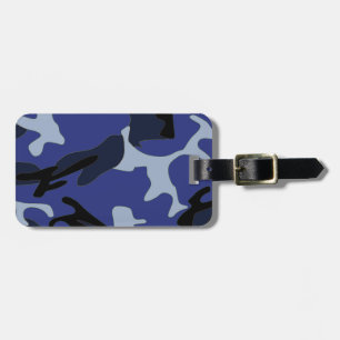 Blue Camo Luggage Tag