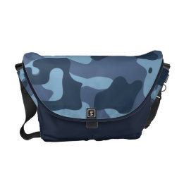 BLUE CAMO MESSENGER BAG