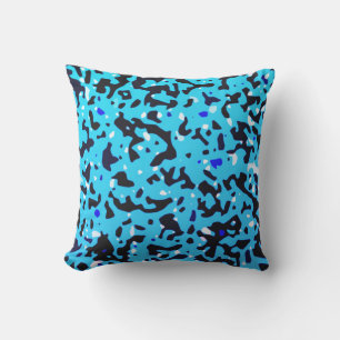 Blue Camo Pattern Cushion