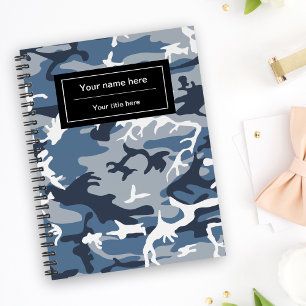 Blue Camo, Winter Camo, Snow Camouflage, Military Notebook