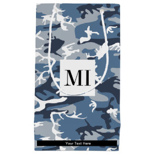 Blue Camo, Winter Camo, Snow Camouflage, Military Small Gift Bag