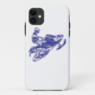 Blue Camoflage Snowmobiler iPhone 11 Case