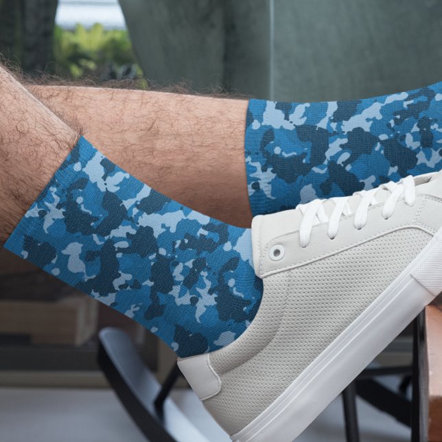 Blue Camouflage Camo Army  Socks (Creator Uploaded)
