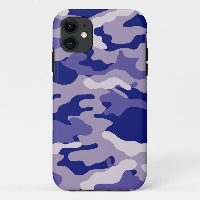 Blue Camouflage Camo texture Case-Mate iPhone Case (Back)
