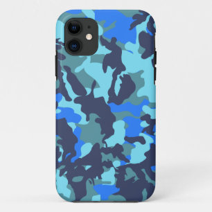 Blue Camouflage iPhone 11 Case