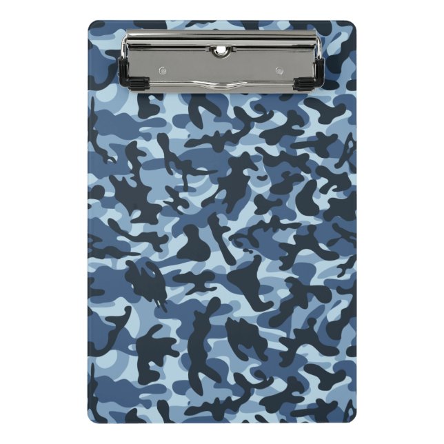 Blue Camouflage  Mini Clipboard (Front)