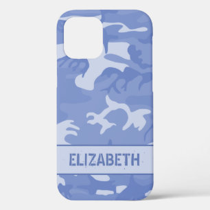Blue Camouflage Monogram iPhone 12 Pro Case