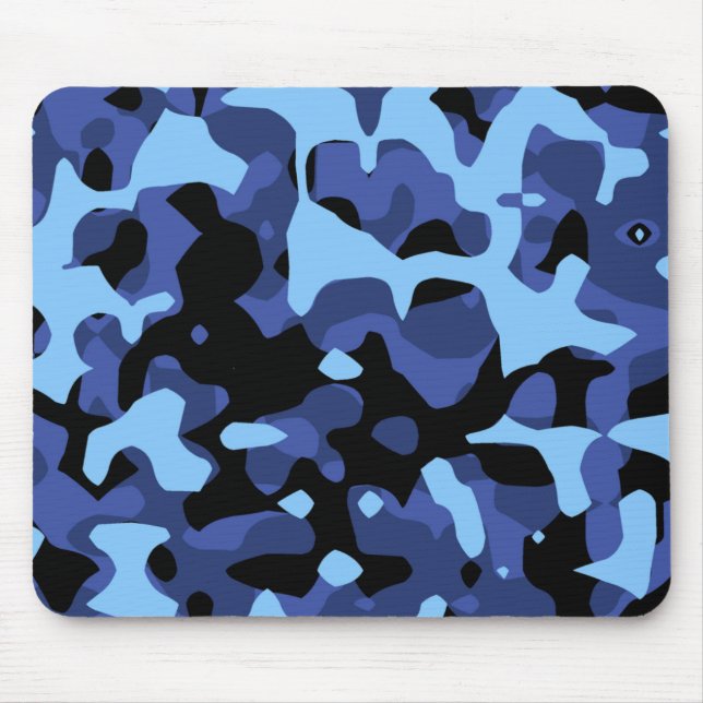 Blue camouflage mouse pad (Front)