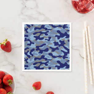 Blue Camouflage Napkin
