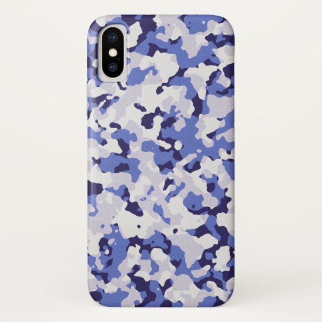 Blue camouflage pattern Case-Mate iPhone case (Back)
