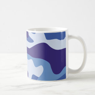 Blue camouflage pattern coffee mug