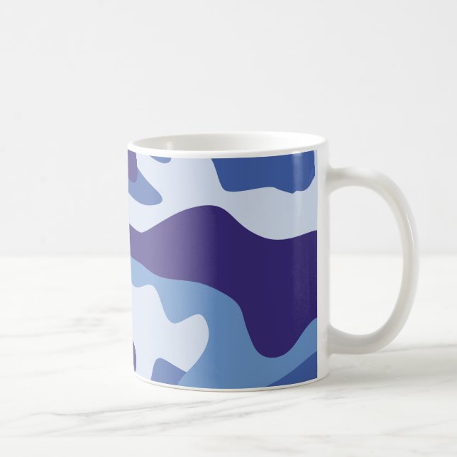 Blue camouflage pattern coffee mug (Right)
