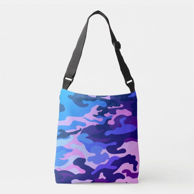 Blue  Camouflage Pattern Tote (Front)