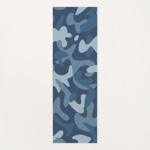 Blue Camouflage Pattern Yoga Mat