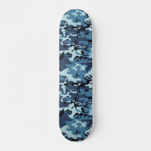 Blue Camouflage Skateboard