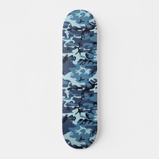 Blue Camouflage Skateboard (Front)