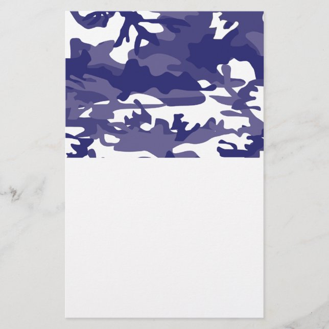 Blue Camouflage Stationery (Front)