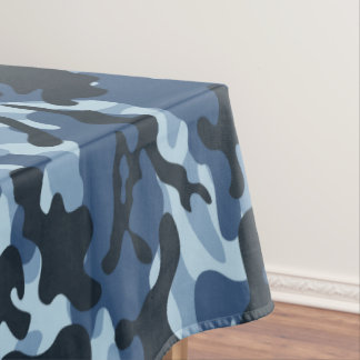 Blue Camouflage Tablecloth