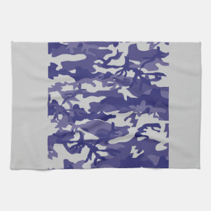 Blue Camouflage Tea Towel