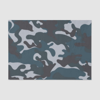 Blue Camouflage Tissue Paper