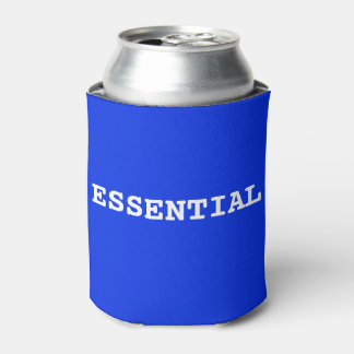 BLUE Can Cooler That Says Essential