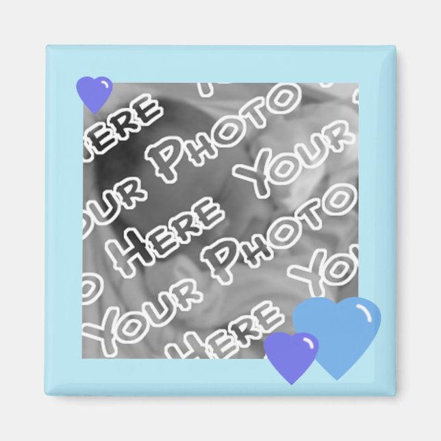 Blue Candy Hearts Magnet (Front)