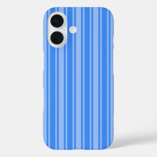 Blue candy stripes iPhone 16 case