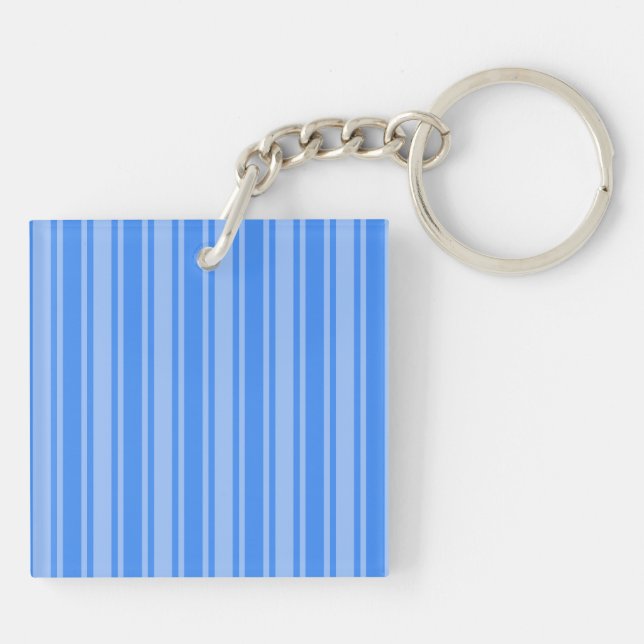 Blue candy stripes key ring (Back)