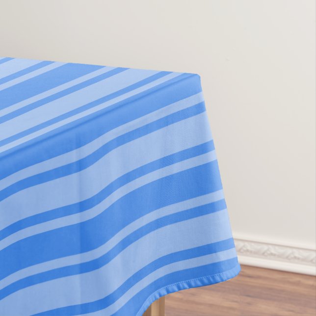 Blue candy stripes tablecloth (In Situ)