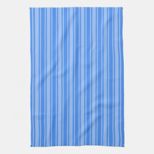 Blue candy stripes tea towel