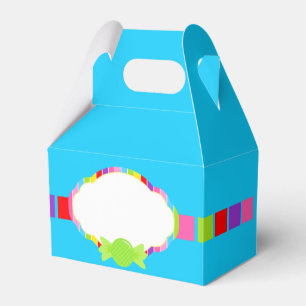 Blue Candyland Inspired Sweet Treat Favor Boxes