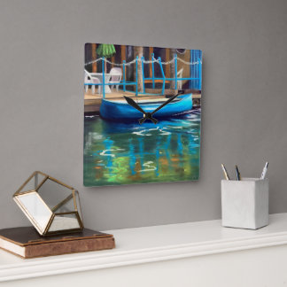 Blue Canoe Clock