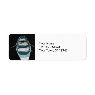 Blue Canoe Return Address Label