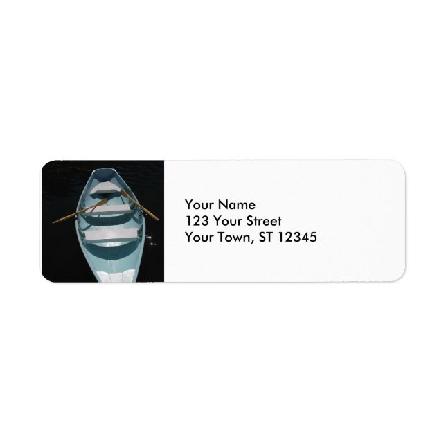 Blue Canoe Return Address Label (Front)