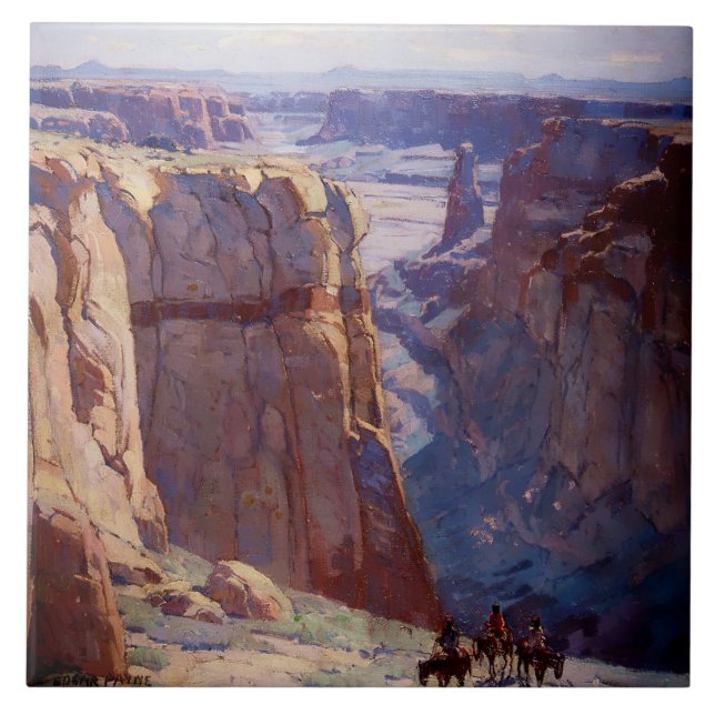 “Blue Canyon” by Edgar Payne Ceramic Tile (Front)