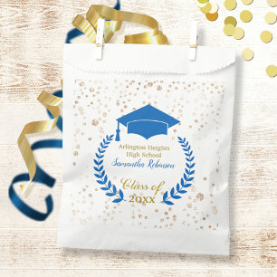 Blue Cap and Laurel Graduation Party Favour Bag