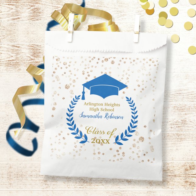 Blue Cap and Laurel Graduation Party Favour Bag (Creator Uploaded)