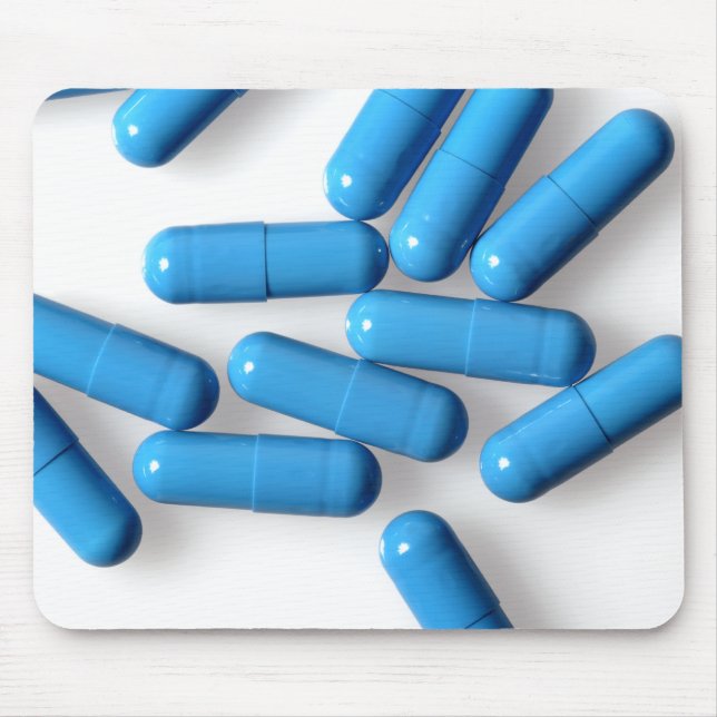 blue capsules mouse pad (Front)