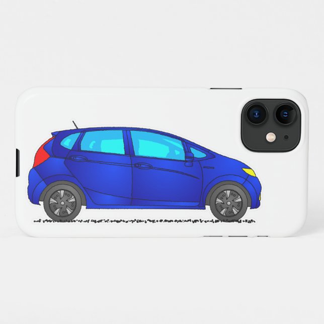 Blue Car iPhone Case, Family Vehicle iPhone Case (Back Horizontal)