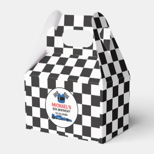 Blue Car Racing Birthday Gift Box