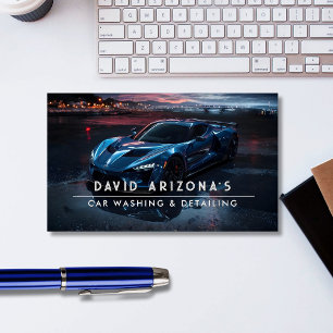Blue Car Wash & Auto Detailing Business Card