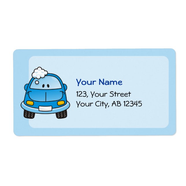 Blue car with bubbles (Front)